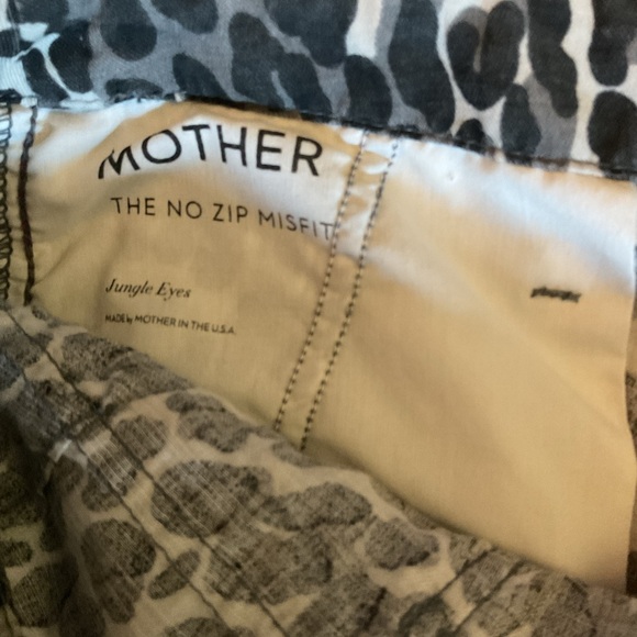 Mother Women's Jean The No Zip Misfit Jungle Eyes Cheetah With Stripes Size 27 - Picture 6 of 7